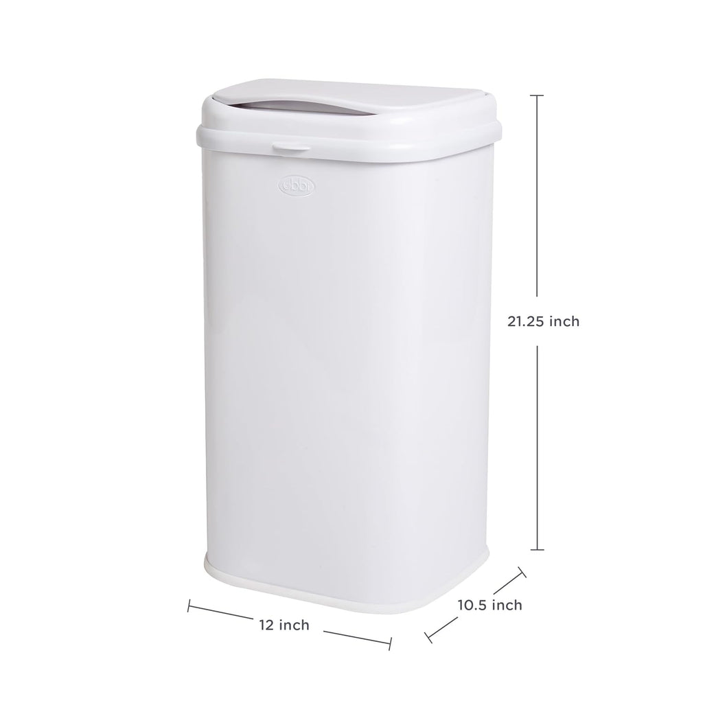 White Steel Odor Locking Diaper Pail I254