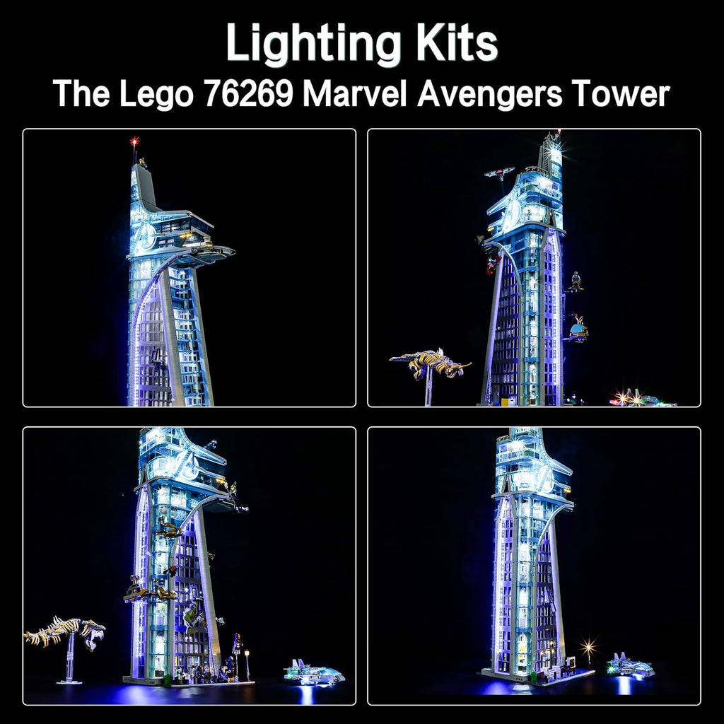 LED Light Kit for Lego Marvel Avengers Tower Set (Lights Only) Y6518