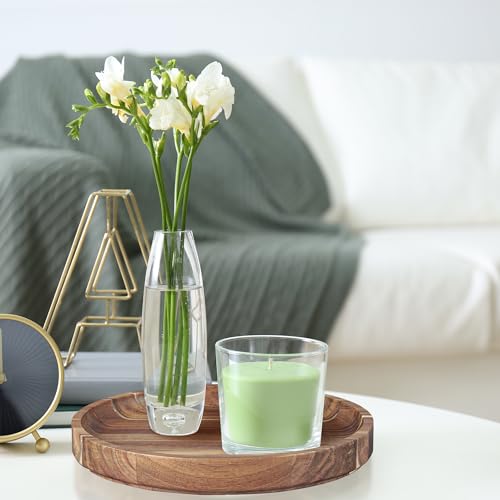 Rubber Wood Round Tray B6804