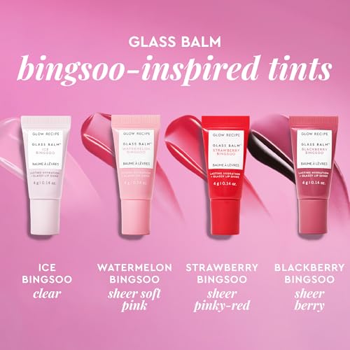 Mini Glass Balm Lip Treatment Set of 4 Vegan Lip Balms P161568