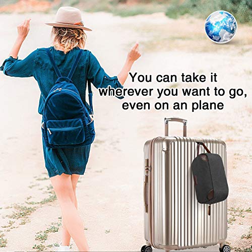Canvas Travel Toiletry Organizer Bag (Black) E180224