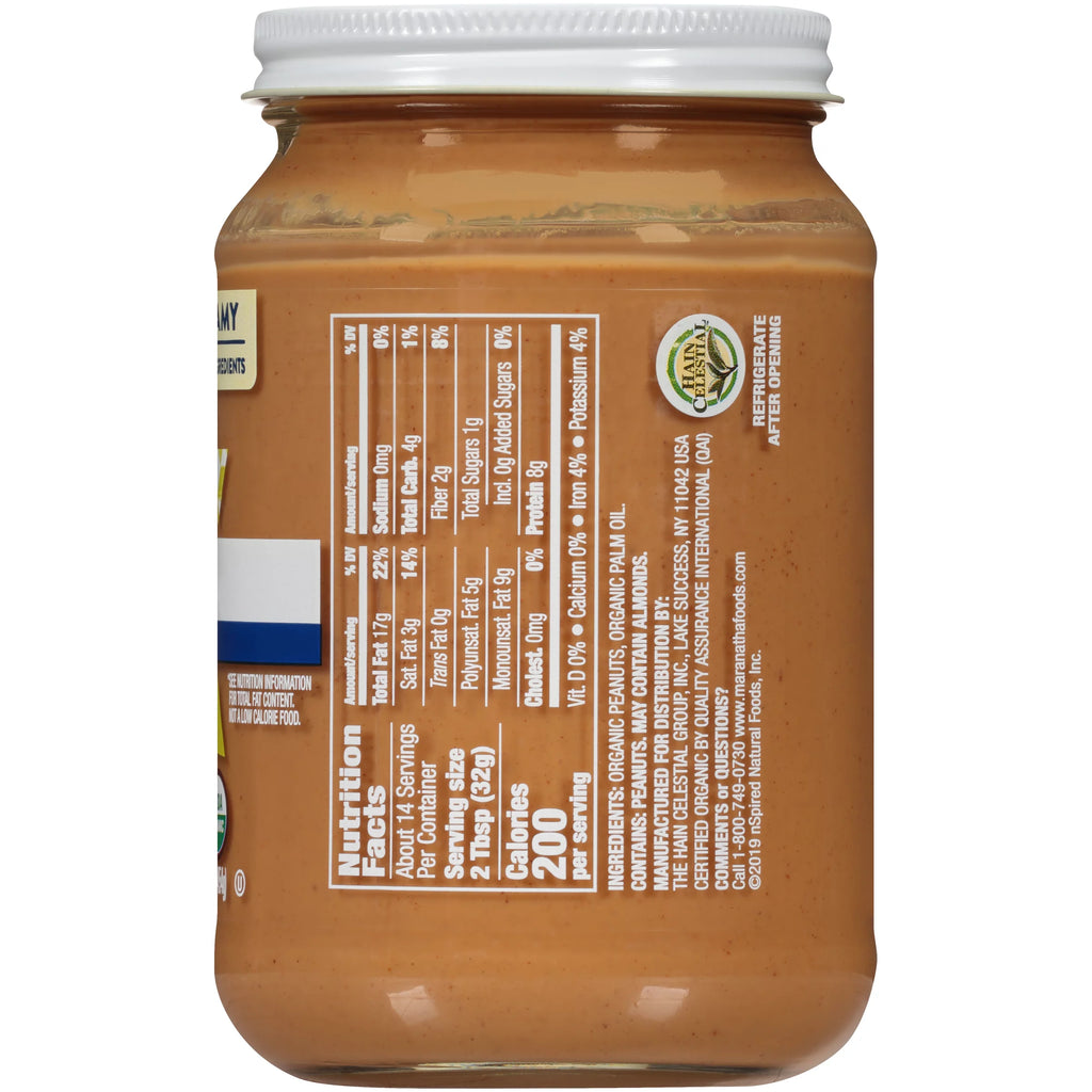 Organic Creamy Peanut Butter Spread, 16 oz Pack Of 6 L99625
