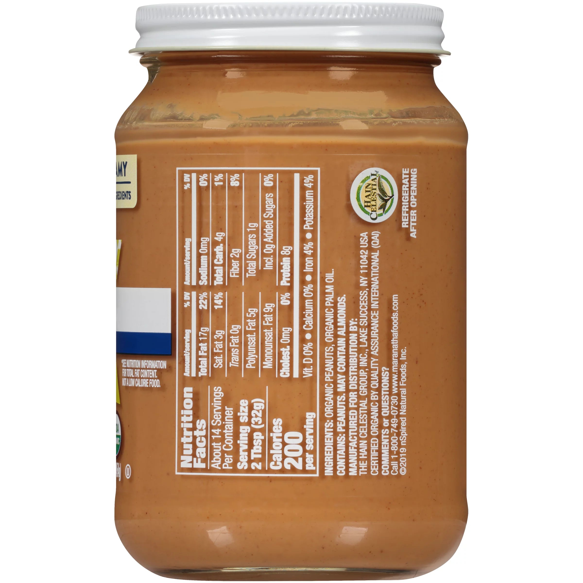 Organic Creamy Peanut Butter Spread, 16 oz Pack Of 6 L99625