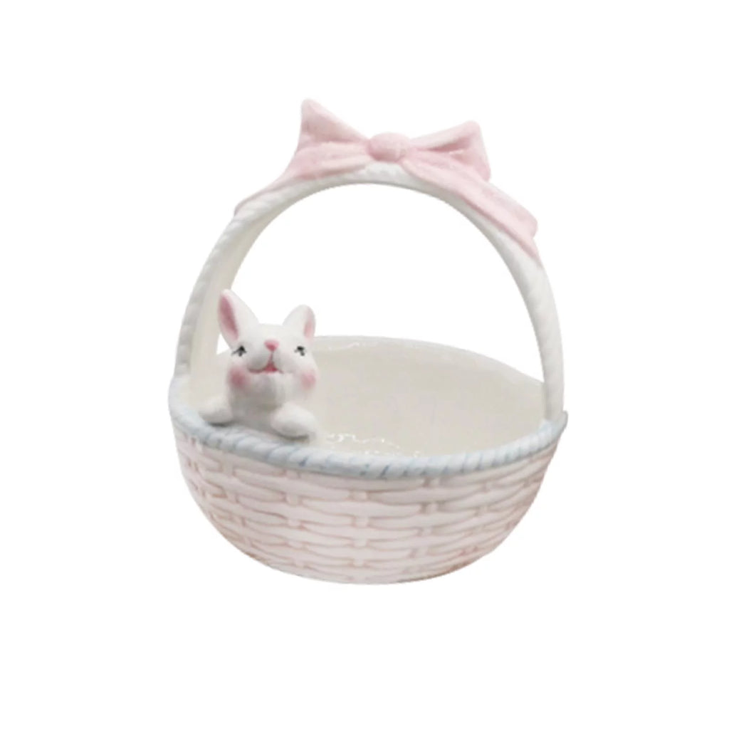 Ceramic Rabbit Easter Basket Bunny Bowls Small Candy Serving Bowls Y5966