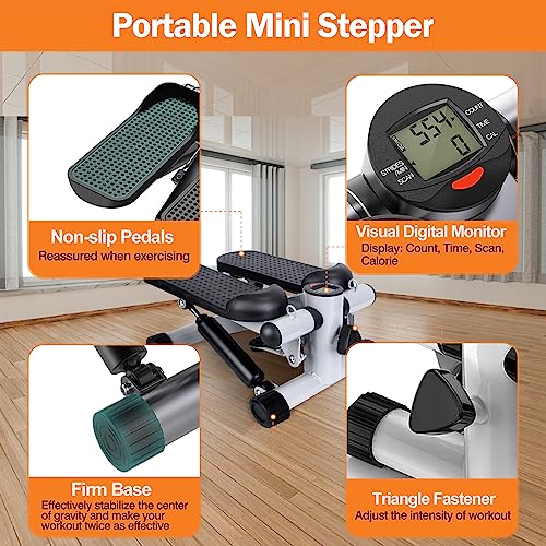Mini Stepper with Resistance Bands and LCD Monitor M8321