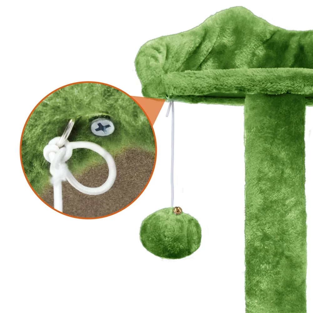 Green 54" Cat Tree with 2 Condos V496