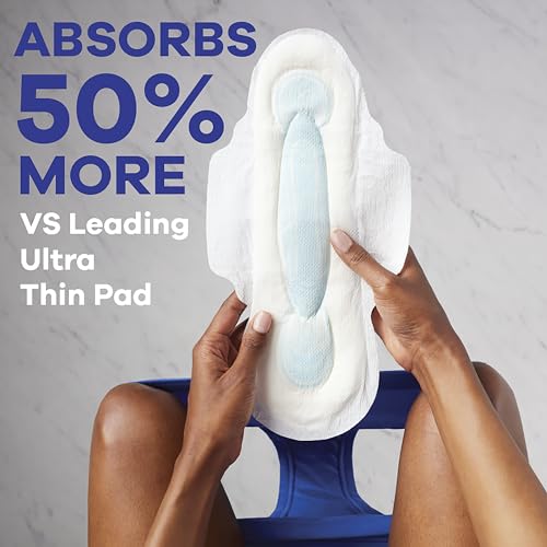 33 Count Overnight Unscented Maxi Pads with Wings L37083