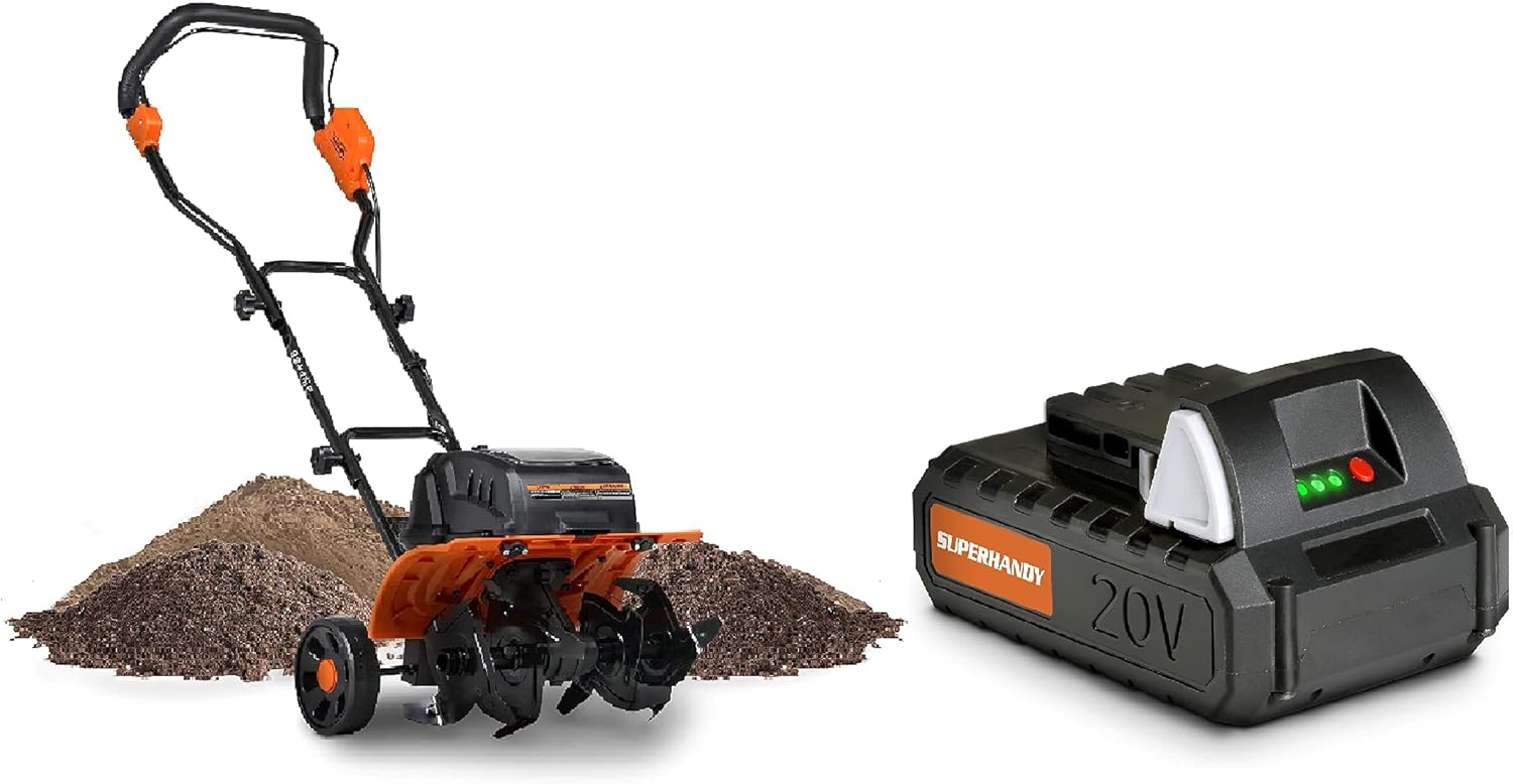 40V 14 Inch Electric Tiller Cultivator with Extra Battery H918206