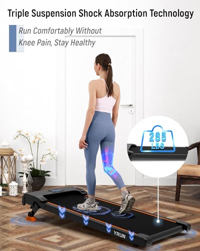 2.5HP Quiet Compact Under Desk Treadmill with Remote Q288