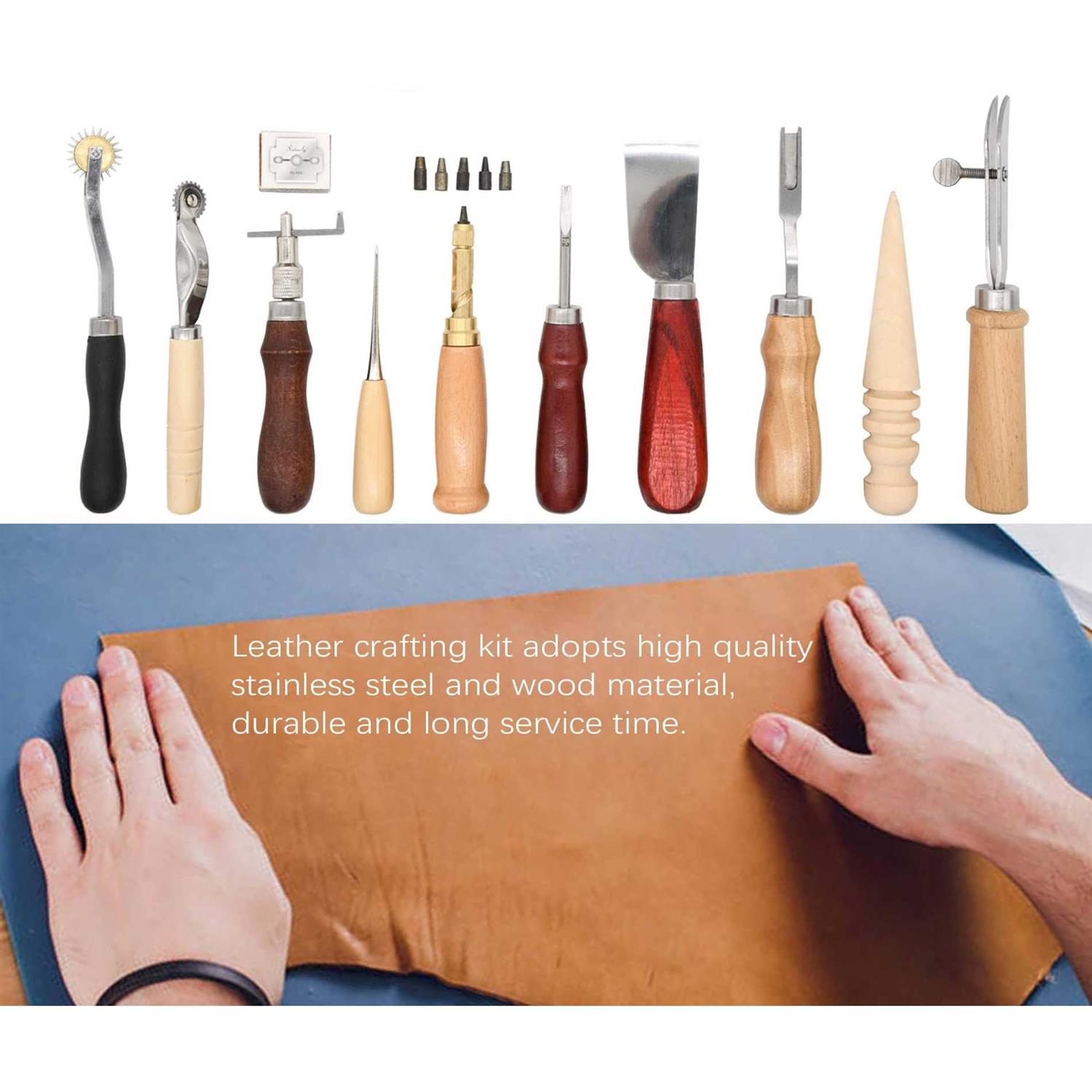 18 Pcs Leather Stitching Working Tools Kit T612