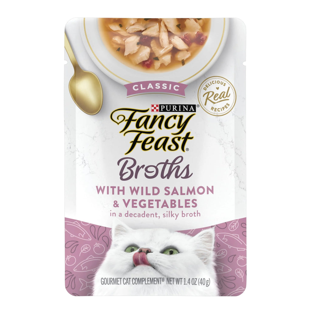 (8 pack) Wet Cat Food, Salmon & Vegetables, 1.4 oz Pouch X459902