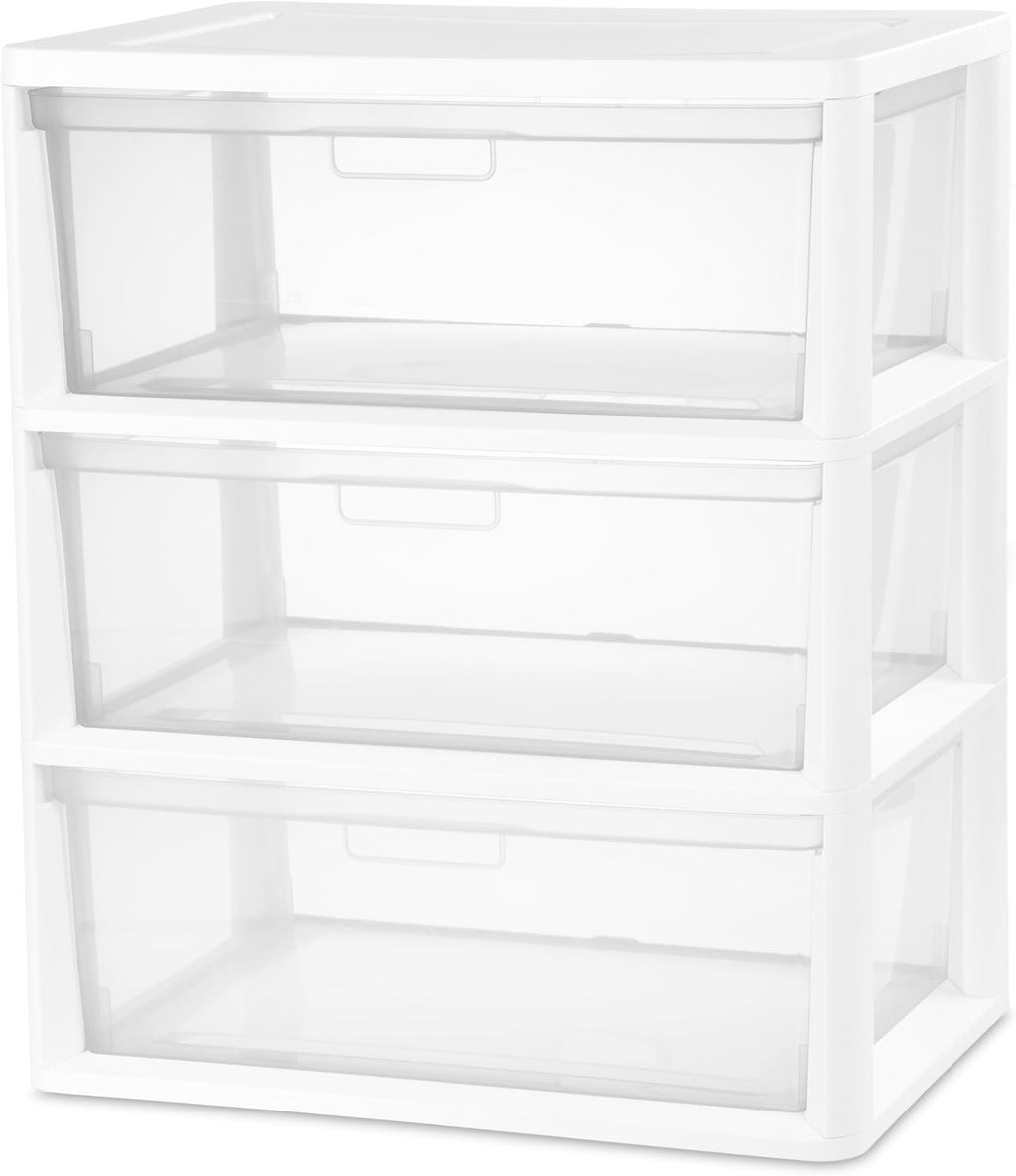 White 3 Drawer Plastic Storage Tower Y616678