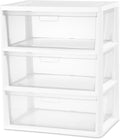 White 3 Drawer Plastic Storage Tower Y616678