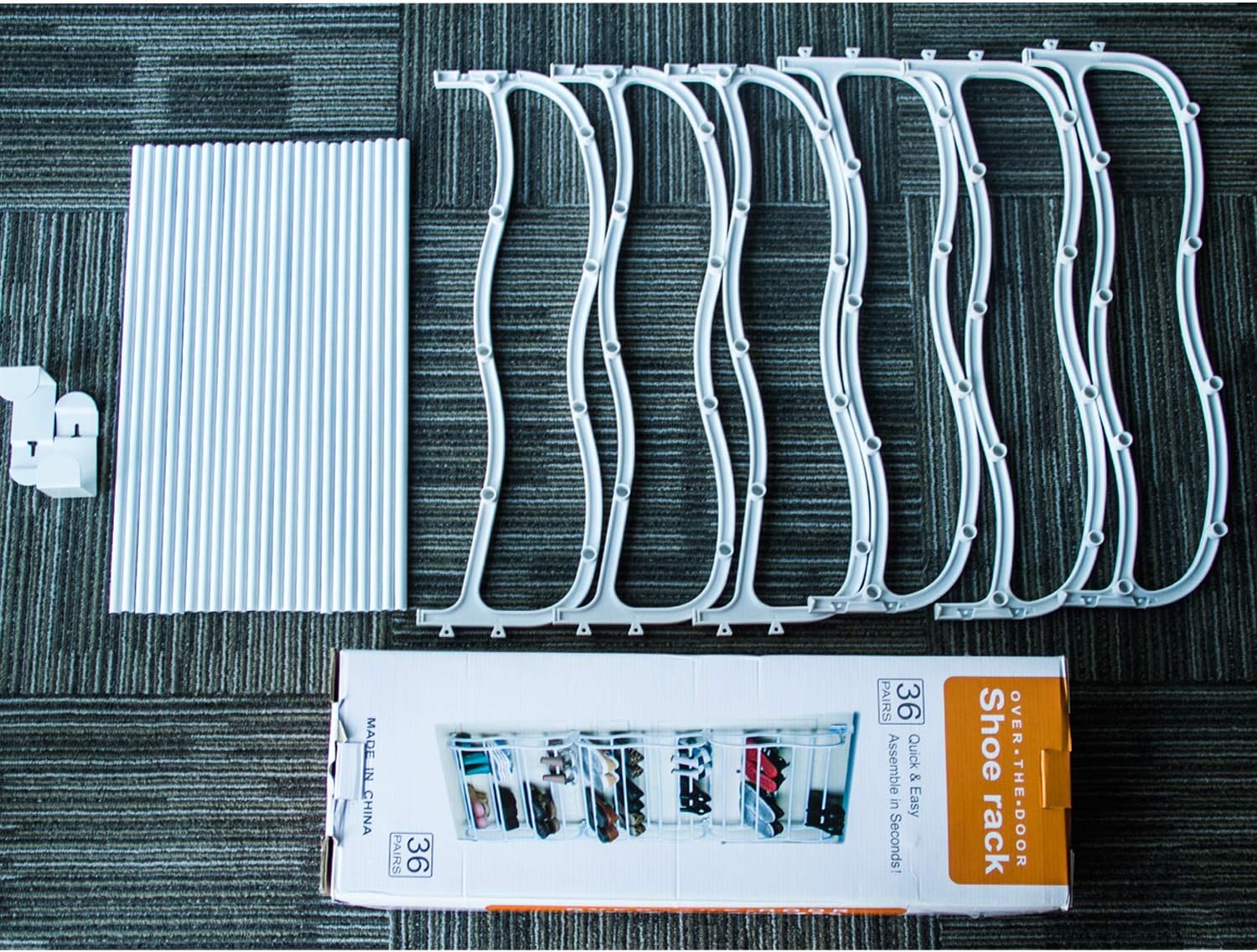 36 Pair Hanging Shoe Organizer with Hooks W433915