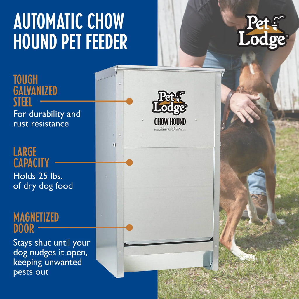 25 Pound Automatic Steel Dog Feeder (3 Pack) P28924