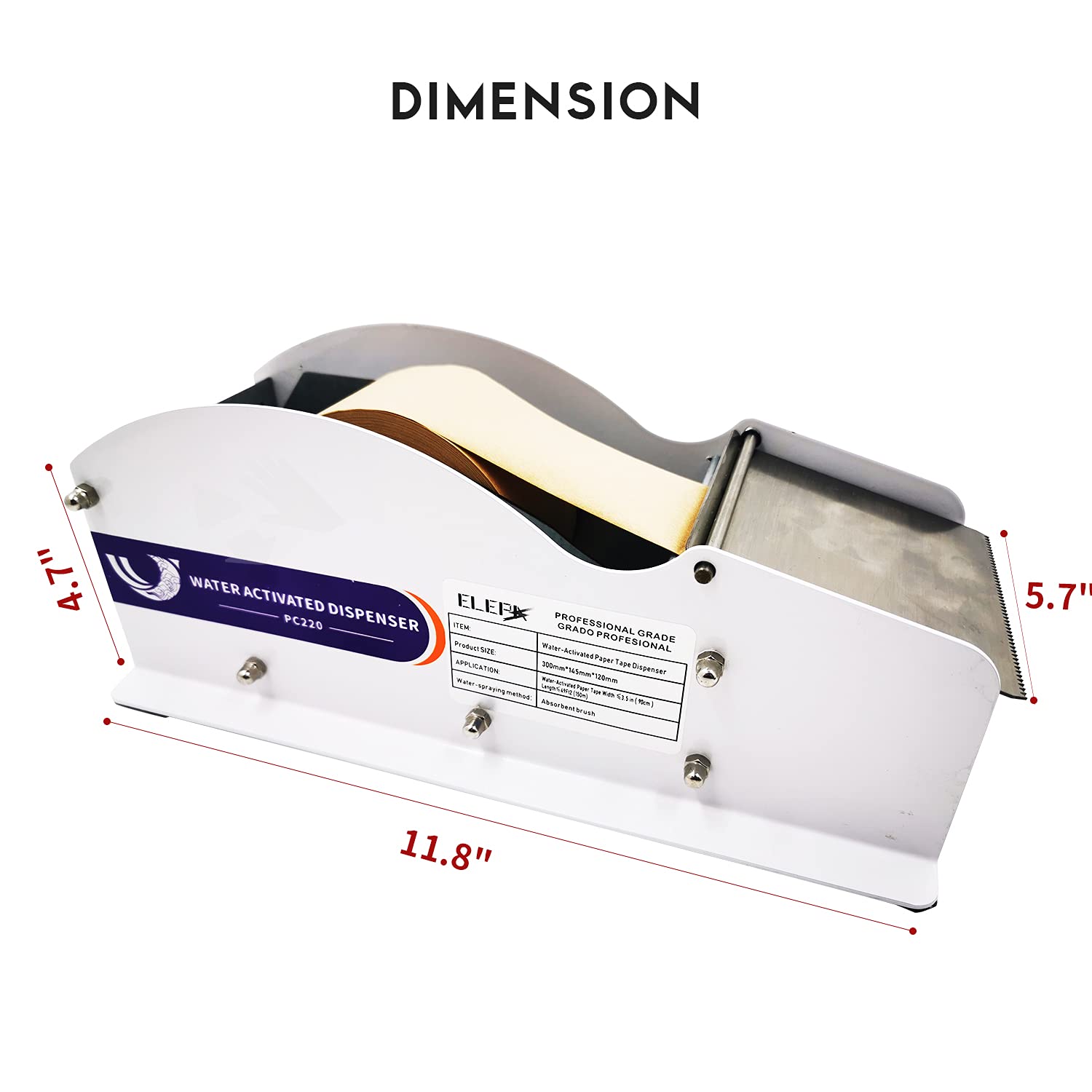 Manual Kraft Tape Dispenser, 3.5-Inch Wide K857243