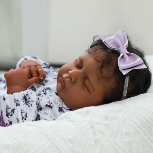 20 Inch Realistic African American Newborn Baby Doll T7450