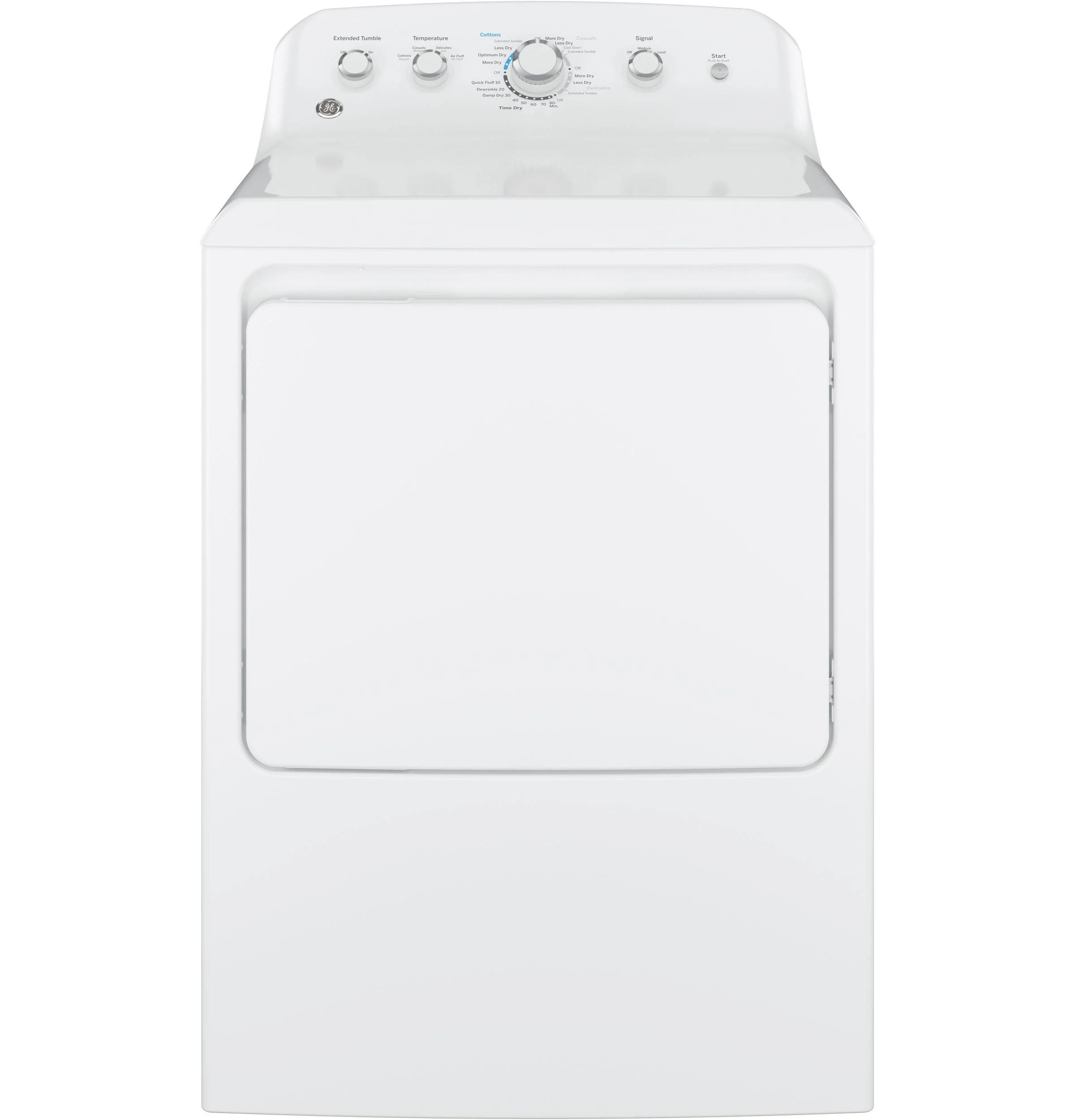 27" Wide 7.2 Cu. Ft. Front Loading Gas Dryer White V4568