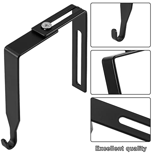 12 Pcs Adjustable Metal Cubicle Hanger Set (Black) J24360
