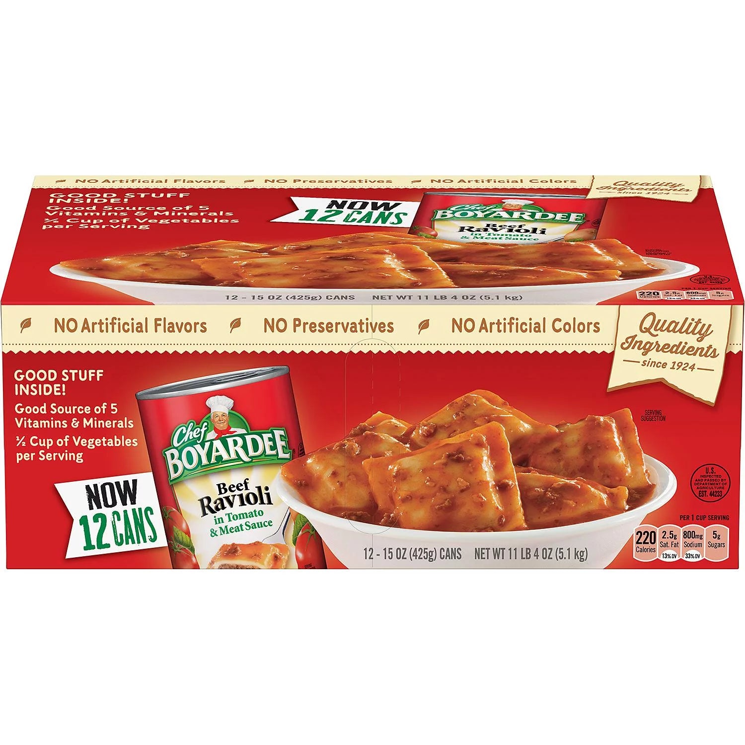15 Ounce Can Beef Ravioli (Pack of 12) Y7226