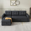 L-Shape Reversible Sectional Sleeper Sofa Bed with Storage Chaise Z9733