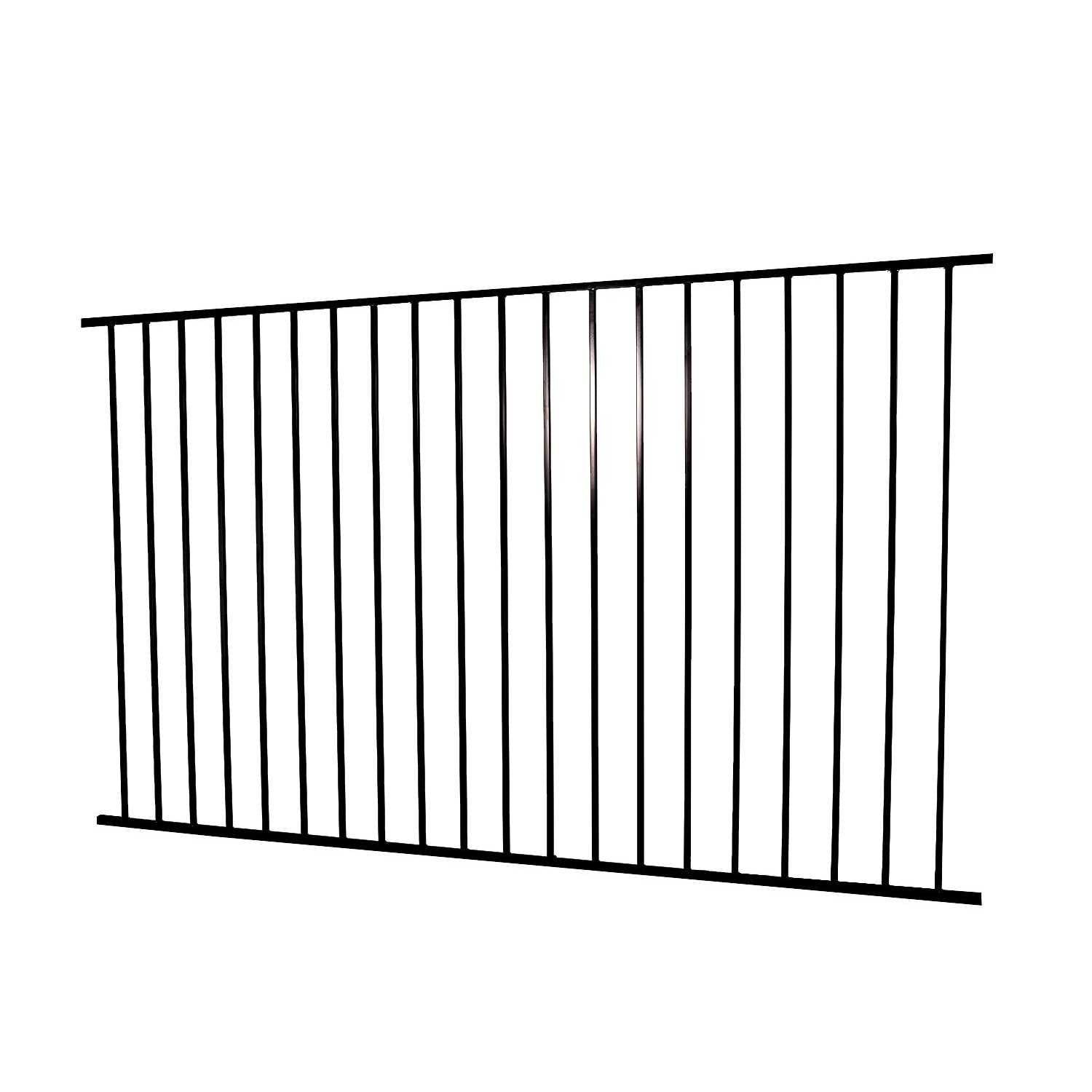 Black Steel Decorative Fence Panel X496