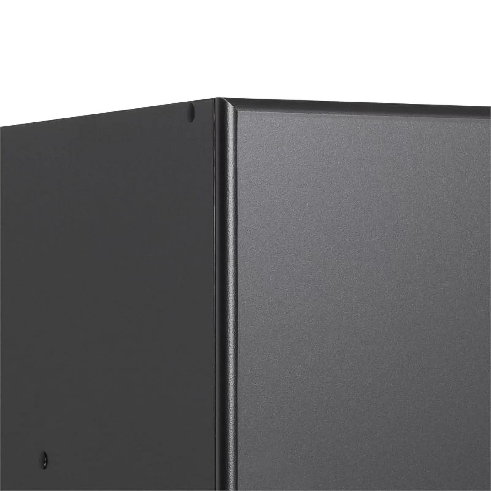 Black Storage Cabinet with Hanging Rail and Shelves Z732