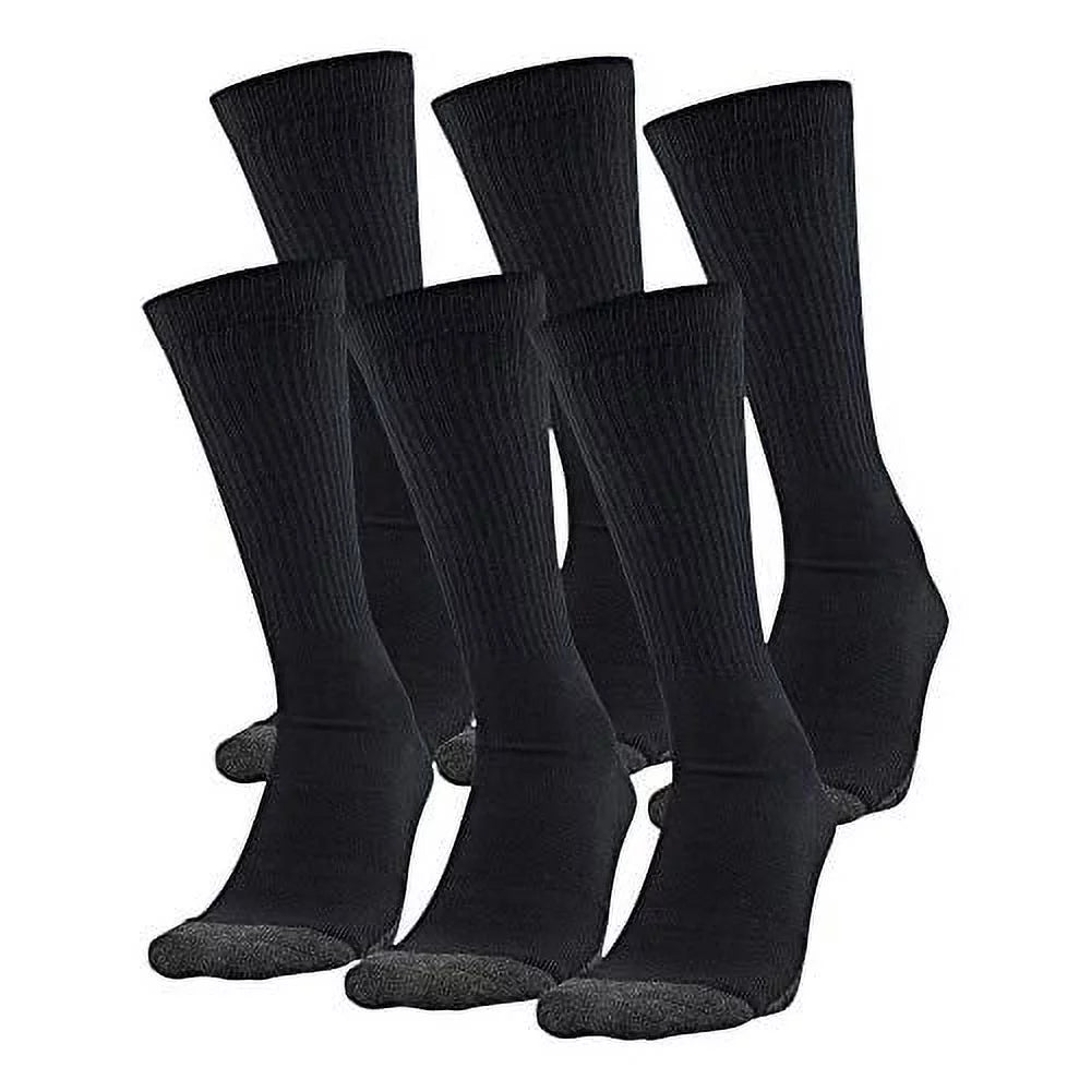 Black Men's Size 8-12 Sweat Wicking Socks O498228