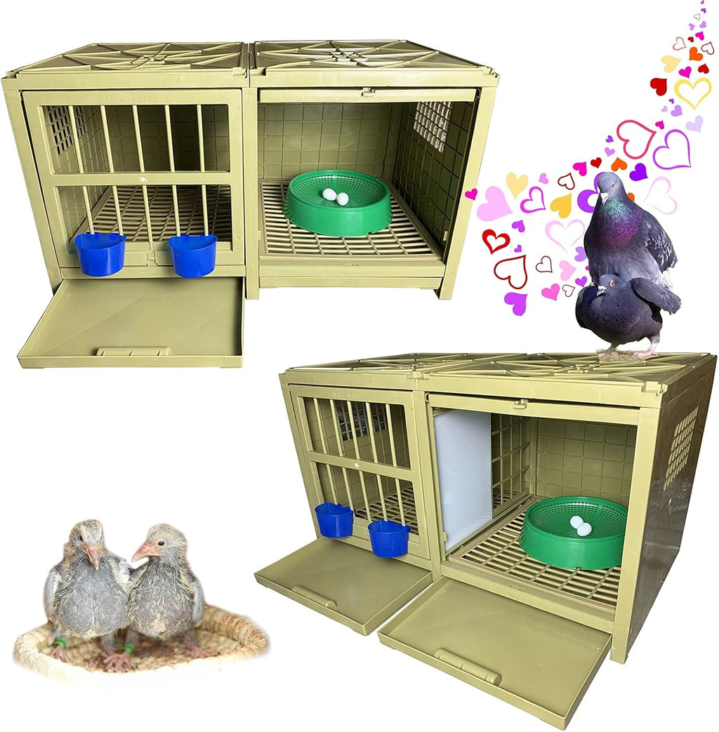 Pigeon Cage Plastic Bird Cage Nest Box Carrier Combination Package 32x18x18 Inch B49648