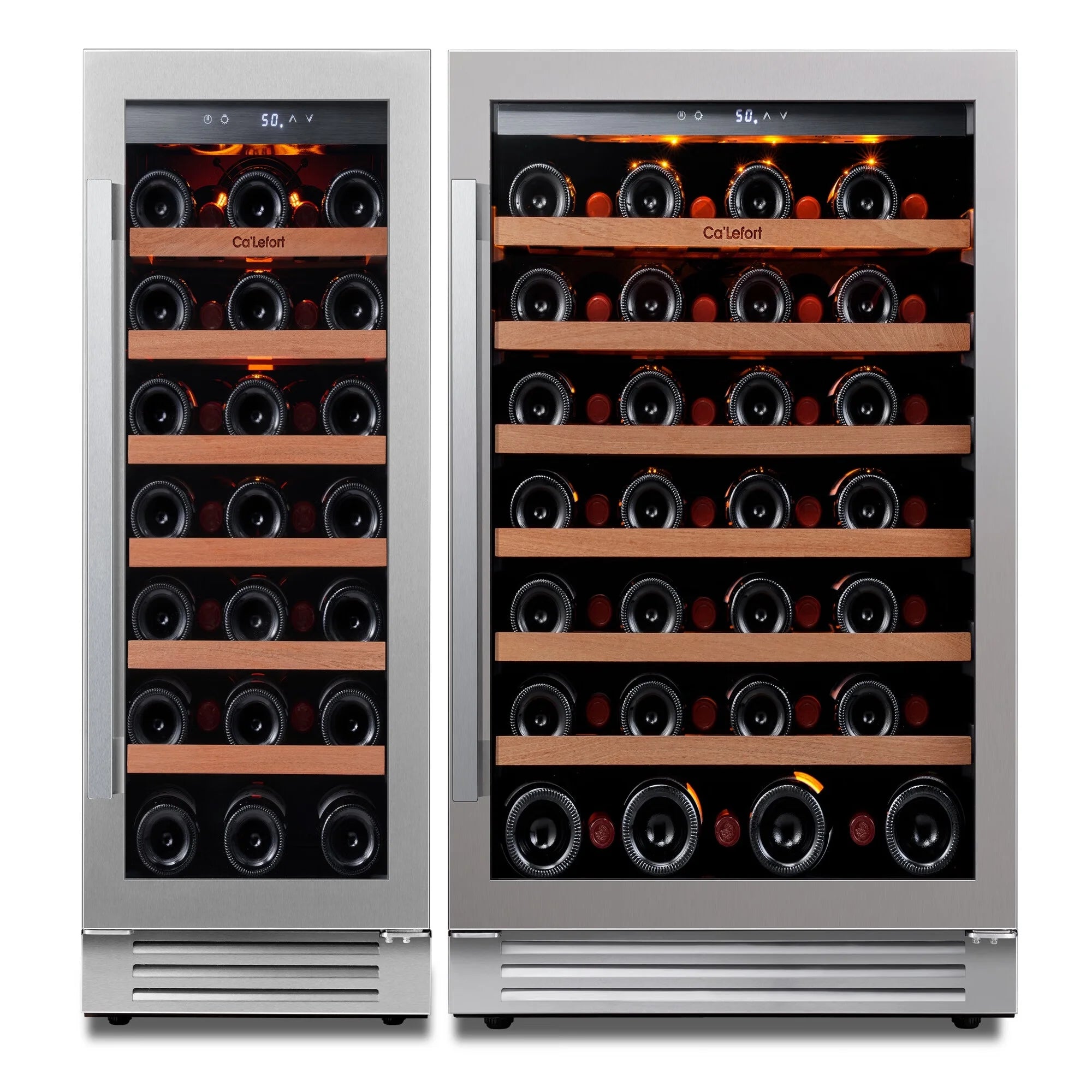 24 inch 54 Bottle Dual Zone Wine Cooler Refrigerator with Stainless Steel frame U540270