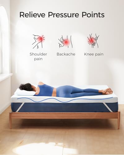 3 Inch Full Gel Memory Foam Mattress Topper with Washable Cover Q829333