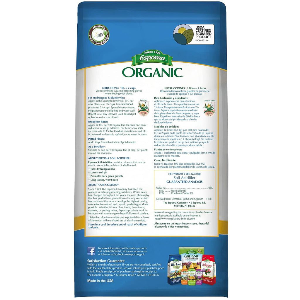 6 lb. Organic Soil Acidifier with Elemental Sulfur W118