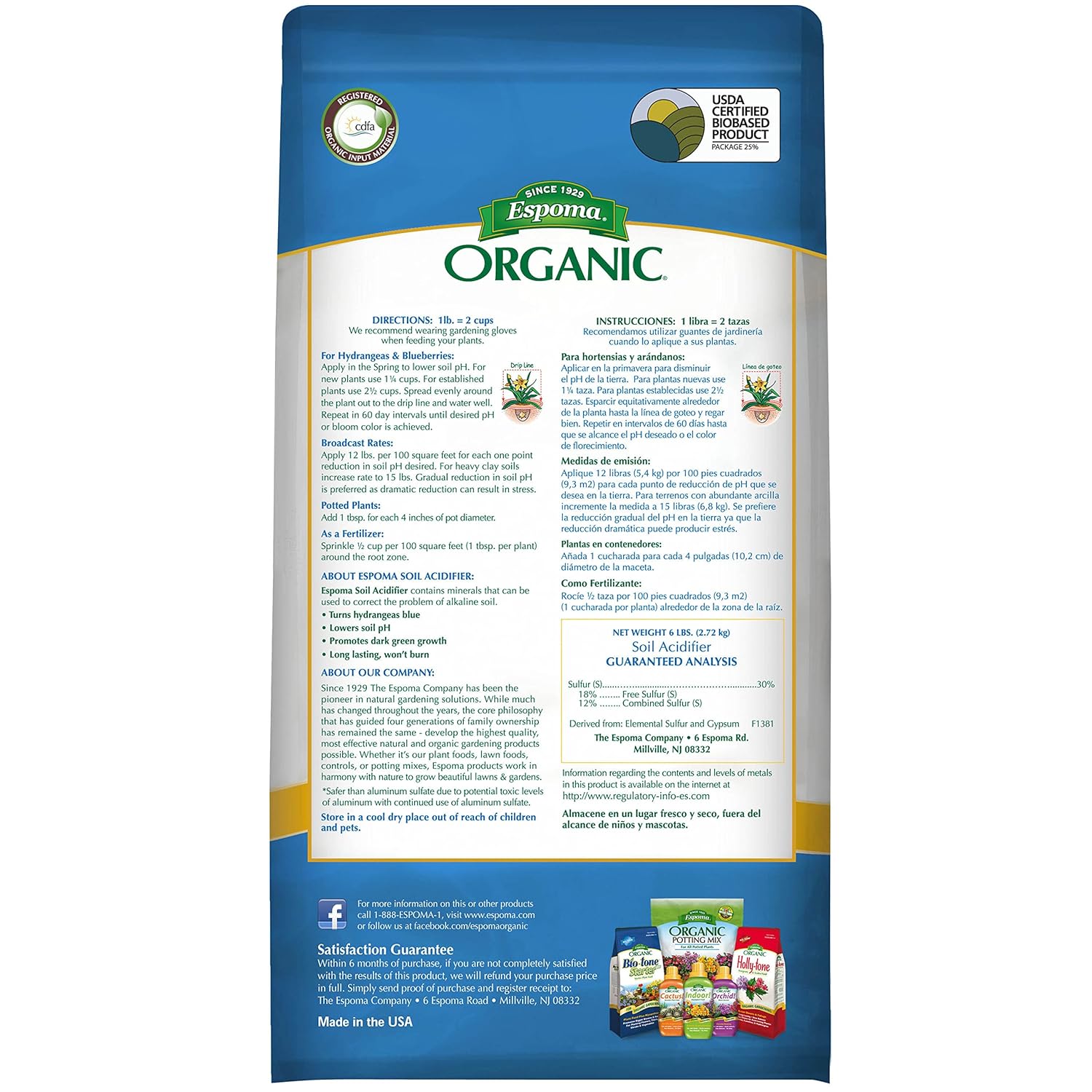 6 lb. Organic Soil Acidifier with Elemental Sulfur W118