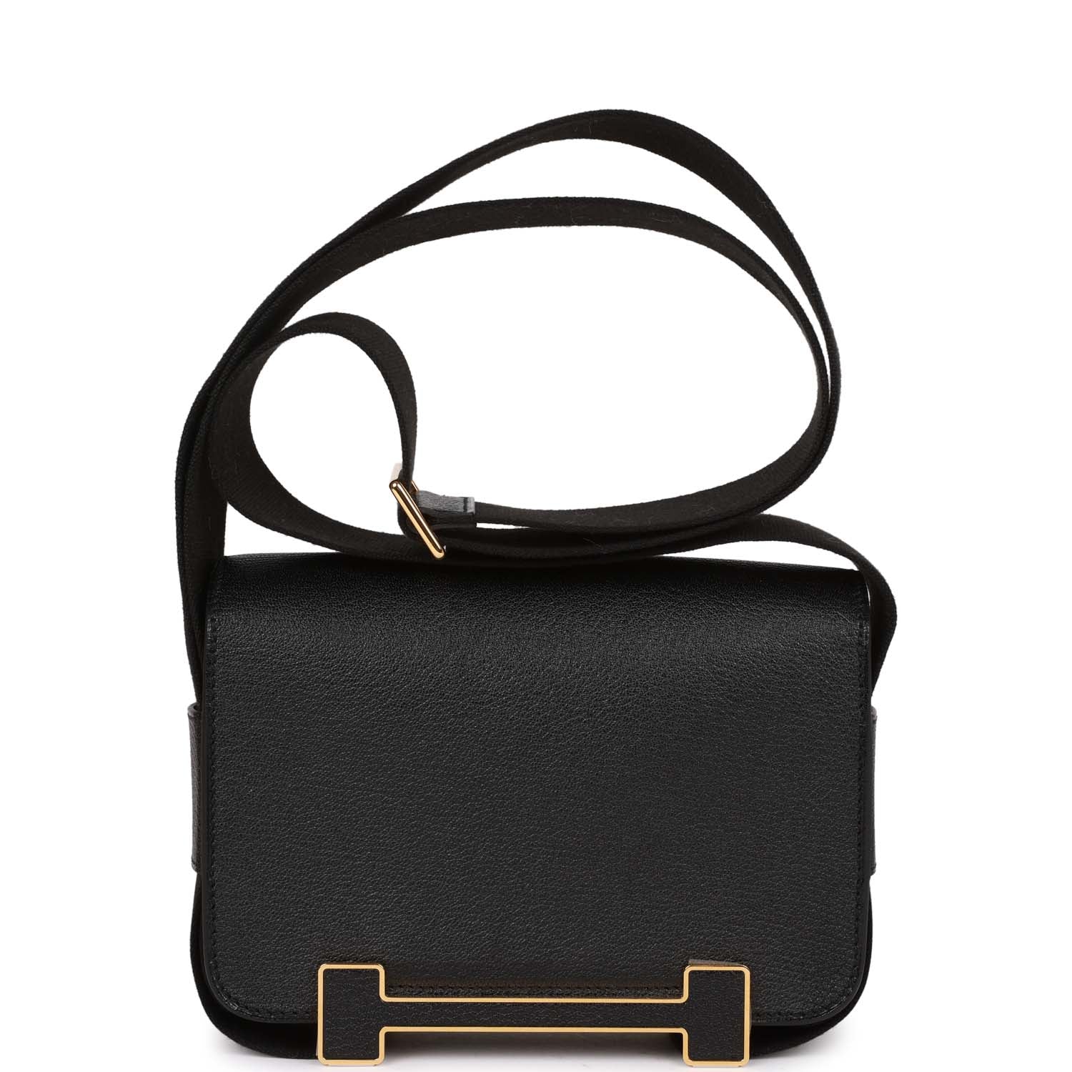 Black Chevre Gold Hardware Geta U8660