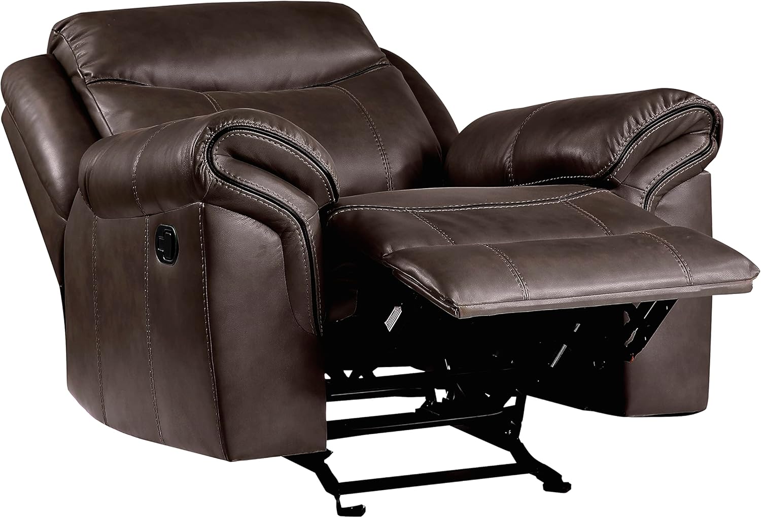 3-Piece Dark Brown Manual Reclining Sofa Set S218