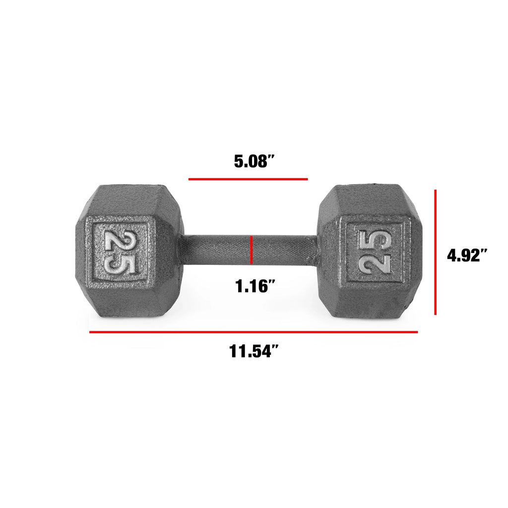 Cast Iron Dumbbell, 25 Lb. Pair D2229