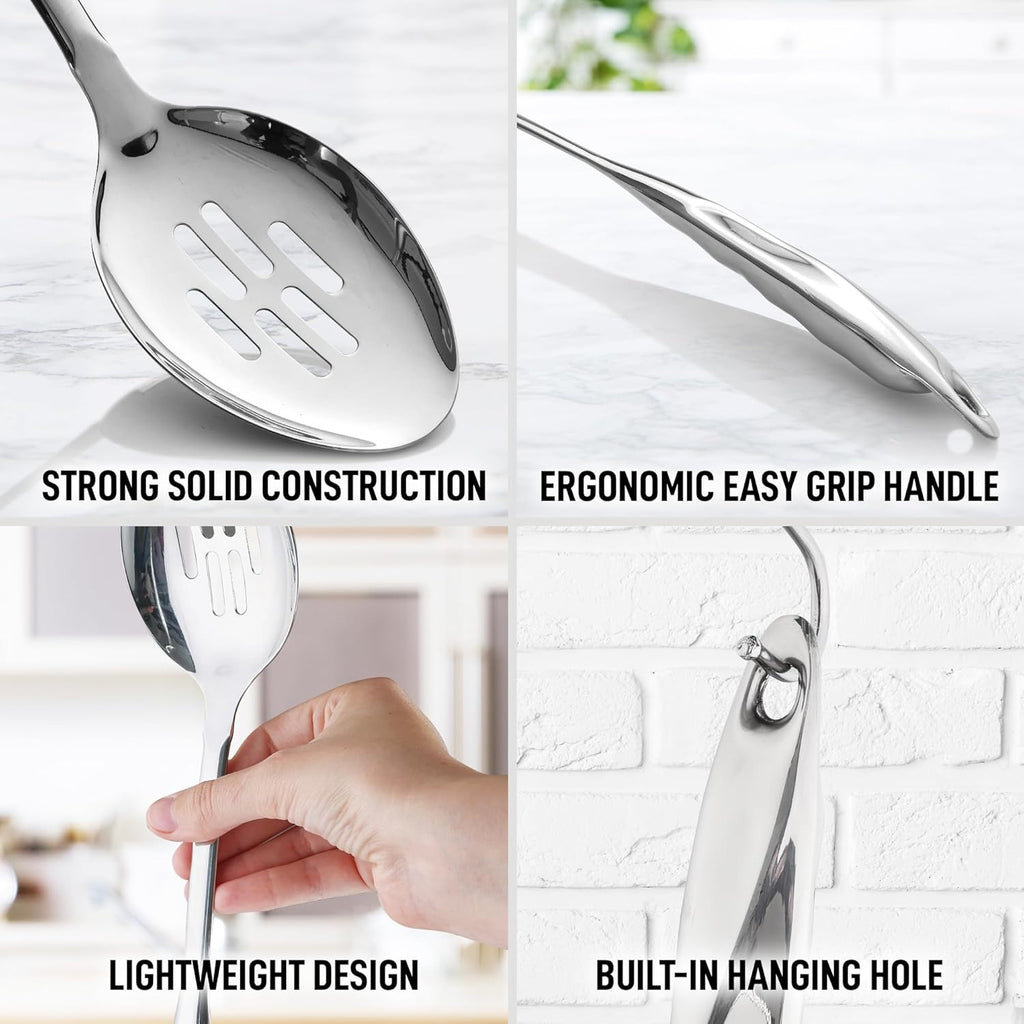 15" Stainless Steel Slotted Spoon J46229
