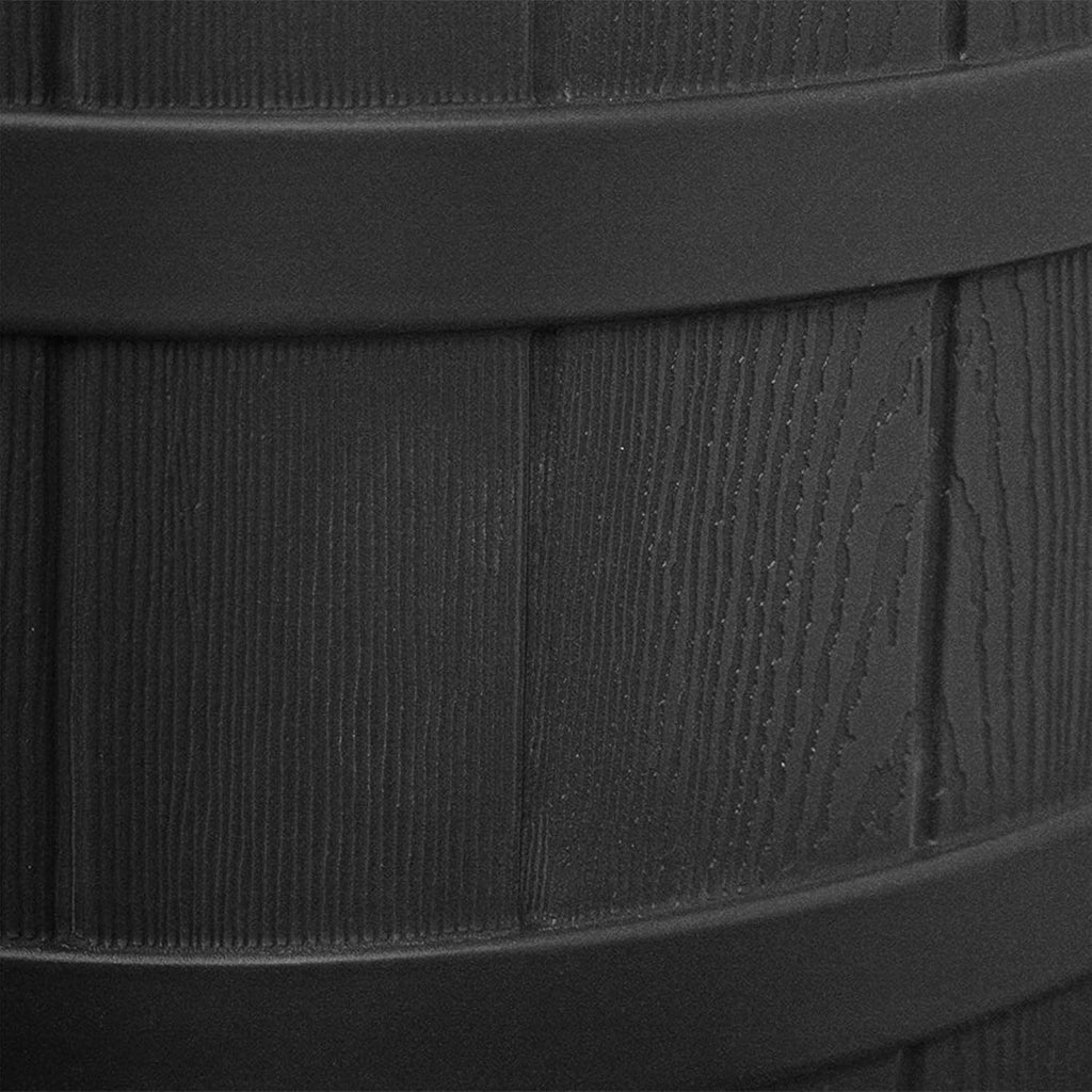 40 Gallon Black Plastic Rain Water Storage Barrel Drum with Brass Spigot (2 Pack) V336330