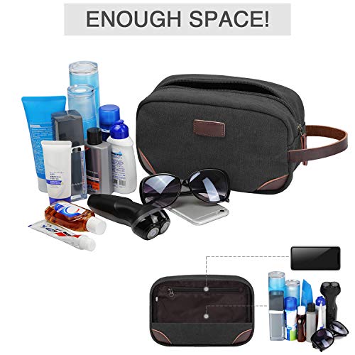 Canvas Travel Toiletry Organizer Bag (Black) E180224