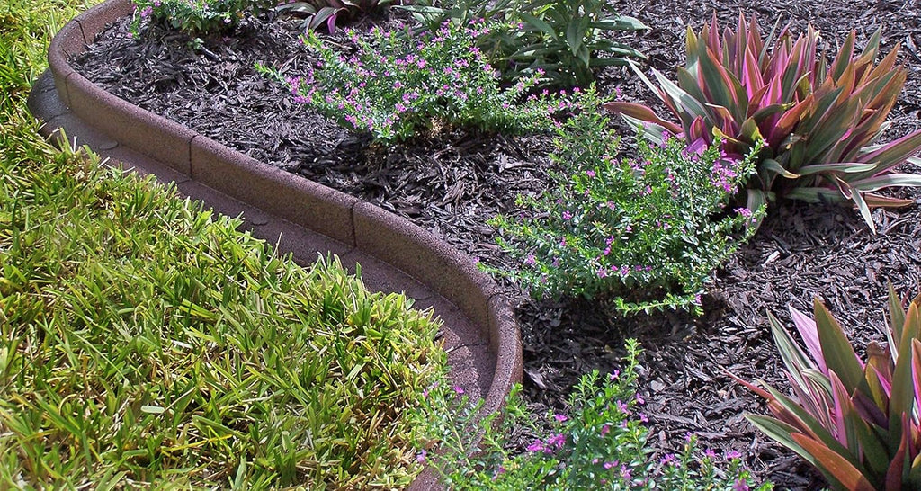 Brown Recycled Rubber 4ft Lawn Edging (6pc Box) Z156