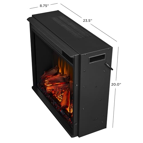 72" Black TV Stand with Electric Fireplace P39368