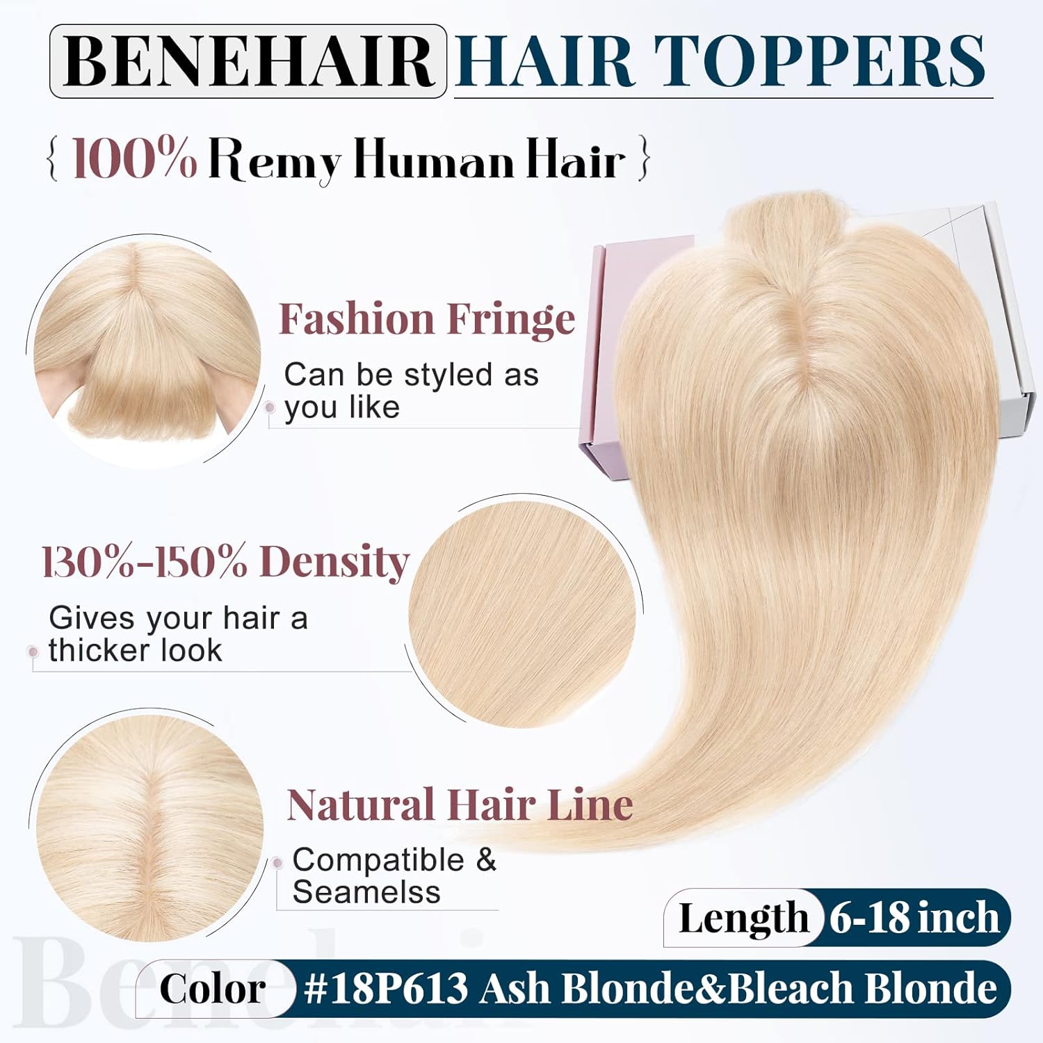 Silk Base Remy Human Hair Topper 12inch 38g D939877