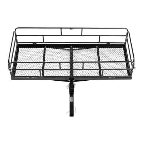 70" x 30" x 6" Folding Hitch Cargo Carrier with 500 lbs Capacity J87838