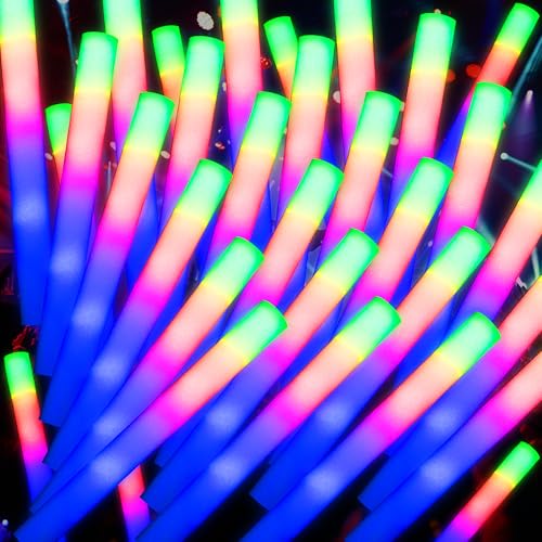 White Light-Up Foam Sticks 68 Pack C45792