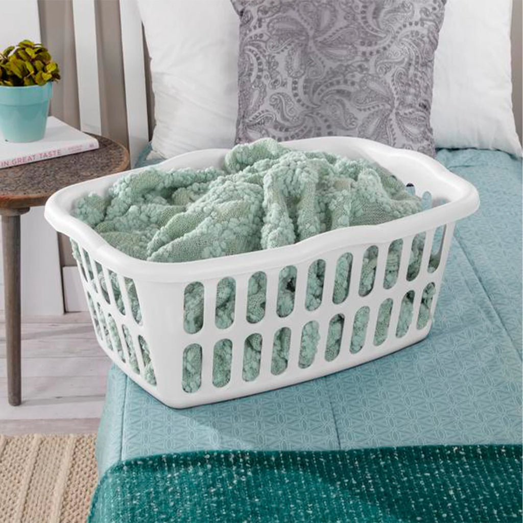 12 Pack Large Rectangular Plastic Laundry Basket Bins C735