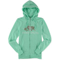 Green Zip Up Hoodie Sweatshirt K625