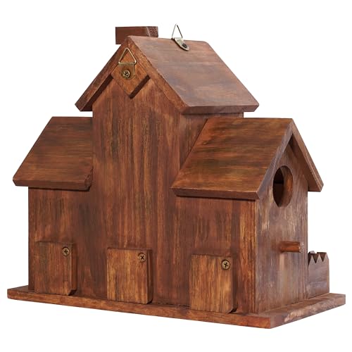 3 Hole Bird House with Bird Feeder R45706