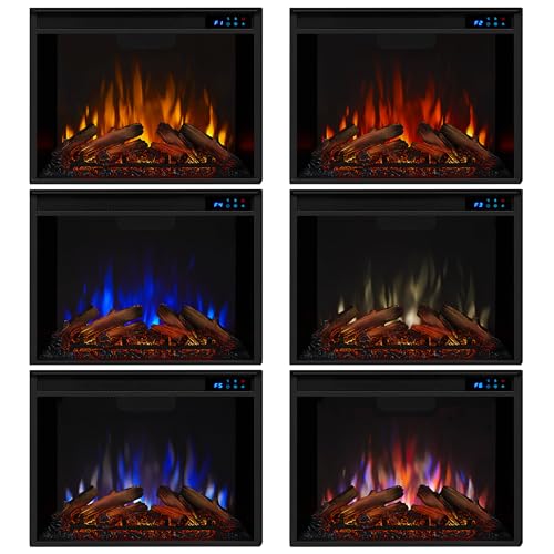 72" Black TV Stand with Electric Fireplace P39368