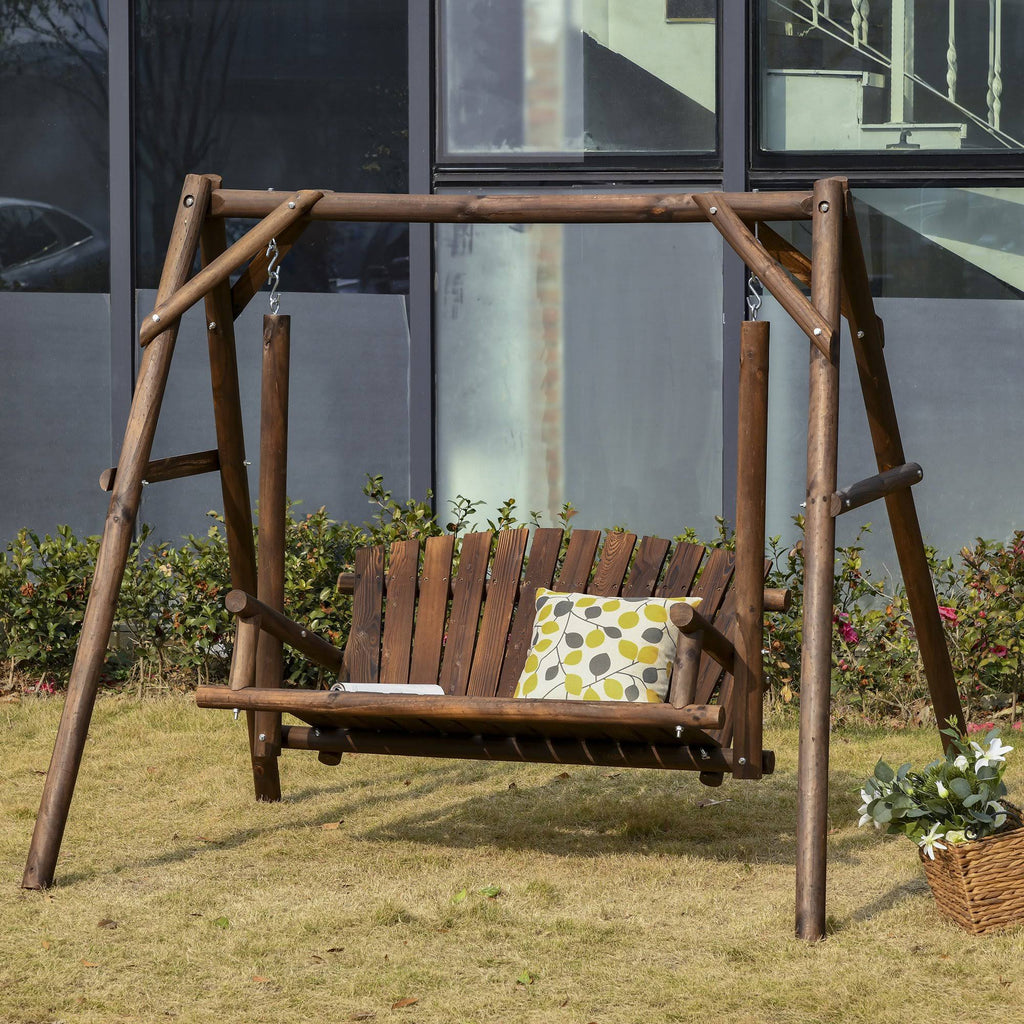 6.5 ft Outdoor Solid Wood Garden Swing B1827