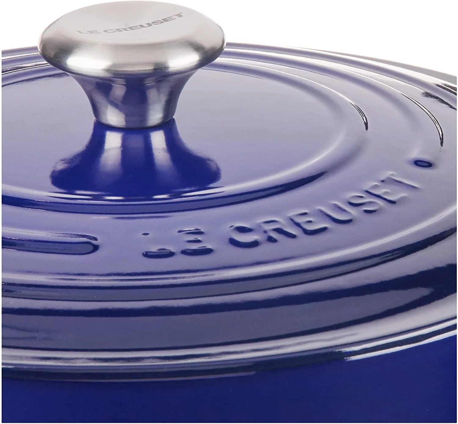 Enameled Cast Iron Round Dutch Oven, 7.25 qt., Indigo J55320